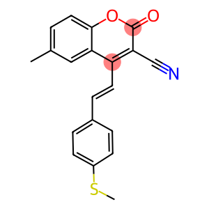 6-methyl-4-{2-[4-(methylsulfanyl)phenyl]vinyl}-2-oxo-2H-chromene-3-carbonitrile