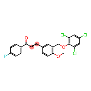 1-(4-fluorophenyl)-3-{4-methoxy-3-[(2,4,6-trichlorophenoxy)methyl]phenyl}-2-propen-1-one