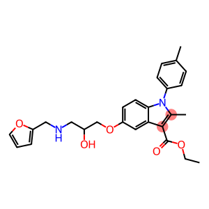 1H-Indole-3-carboxylic acid, 5-[3-[(2-furanylmethyl)amino]-2-hydroxypropoxy]-2-methyl-1-(4-methylphenyl)-, ethyl ester