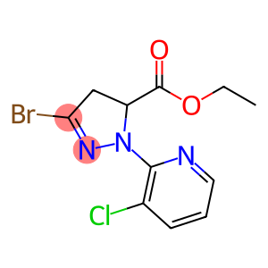 1H-Pyrazole-5-carboxylic acid, 3-bromo-1-(3-chloro-2-pyridinyl)-4,5-dihydro-, ethyl ester