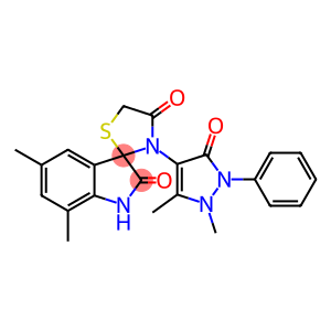 Spiro[3H-indole-3,2'-thiazolidine]-2,4'(1H)-dione, 3'-(2,3-dihydro-1,5-dimethyl-3-oxo-2-phenyl-1H-pyrazol-4-yl)-5,7-dimethyl-