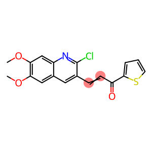 3-(2-chloro-6,7-dimethoxy-3-quinolinyl)-1-(2-thienyl)-2-propen-1-one