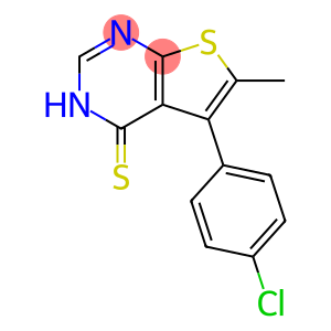 THIENO[2,3-D]PYRIMIDINE-4(3H)-THIONE, 5-(4-CHLOROPHENYL)-6-METHYL-