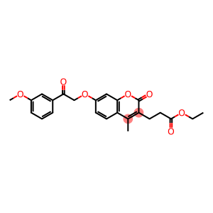 ethyl 3-[7-[2-(3-methoxyphenyl)-2-oxoethoxy]-4-methyl-2-oxochromen-3-yl]propanoate