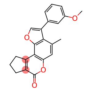 Cyclopenta[c]furo[2,3-f][1]benzopyran-7(8H)-one, 9,10-dihydro-3-(3-methoxyphenyl)-4-methyl-