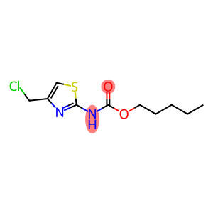 Carbamic  acid,  [4-(chloromethyl)-2-thiazolyl]-,  pentyl  ester  (9CI)