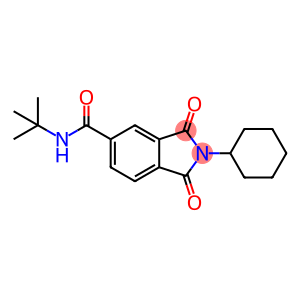 N-(tert-butyl)-2-cyclohexyl-1,3-dioxo-5-isoindolinecarboxamide