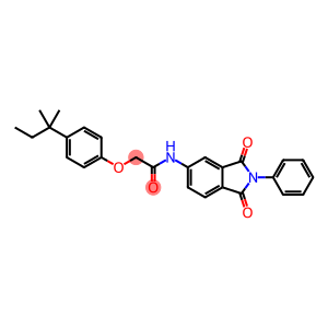 N-(1,3-dioxo-2-phenyl-2,3-dihydro-1H-isoindol-5-yl)-2-[4-(2-methylbutan-2-yl)phenoxy]acetamide