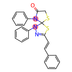 1,9-diphenyl-3-(2-phenylvinyl)-4,6-dithia-1,2,9-triazaspiro[4.4]non-2-en-8-one