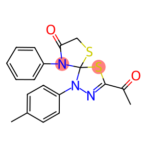 3-acetyl-1-(4-methylphenyl)-9-phenyl-4,6-dithia-1,2,9-triazaspiro[4.4]non-2-en-8-one