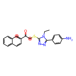 2-{[5-(4-aminophenyl)-4-ethyl-4H-1,2,4-triazol-3-yl]sulfanyl}-1-(2-naphthyl)ethanone