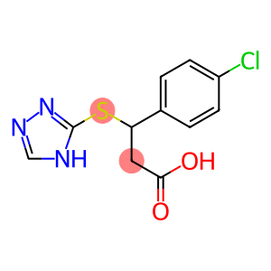 3-(4-chlorophenyl)-3-(4H-1,2,4-triazol-3-ylsulfanyl)propanoic acid