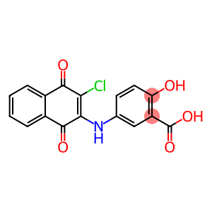 5-[(3-CHLORO-1,4-DIOXO-1,4-DIHYDRO-2-NAPHTHALENYL)AMINO]-2-HYDROXYBENZENECARBOXYLIC ACID