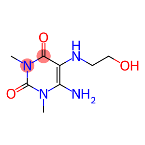2,4(1H,3H)-Pyrimidinedione, 6-amino-5-[(2-hydroxyethyl)amino]-1,3-dimethyl- (9CI)