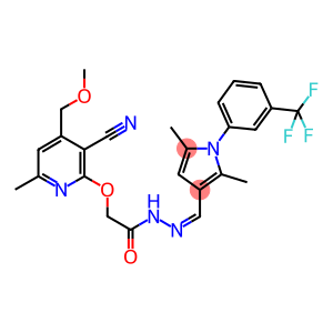 2-{[3-cyano-4-(methoxymethyl)-6-methyl-2-pyridinyl]oxy}-N'-({2,5-dimethyl-1-[3-(trifluoromethyl)phenyl]-1H-pyrrol-3-yl}methylene)acetohydrazide