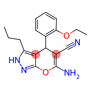 6-amino-4-(2-ethoxyphenyl)-3-propyl-2,4-dihydropyrano[2,3-c]pyrazole-5-carbonitrile