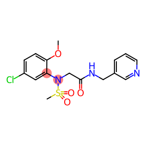 2-[5-chloro-2-methoxy(methylsulfonyl)anilino]-N-(3-pyridinylmethyl)acetamide