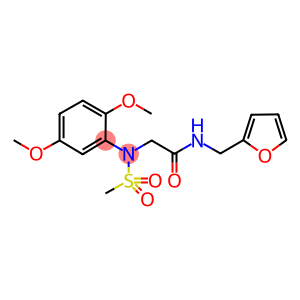 2-[2,5-dimethoxy(methylsulfonyl)anilino]-N-(2-furylmethyl)acetamide