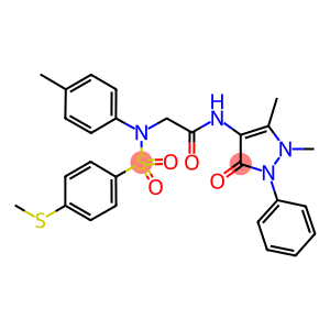 N-(1,5-dimethyl-3-oxo-2-phenyl-2,3-dihydro-1H-pyrazol-4-yl)-2-(4-methyl{[4-(methylsulfanyl)phenyl]sulfonyl}anilino)acetamide