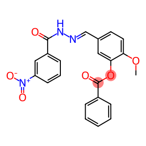 5-(2-{3-nitrobenzoyl}carbohydrazonoyl)-2-methoxyphenyl benzoate