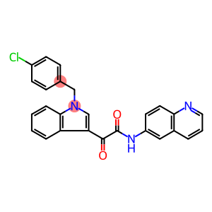 1H-Indole-3-acetamide, 1-[(4-chlorophenyl)methyl]-α-oxo-N-6-quinolinyl-