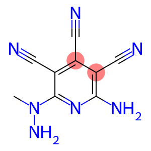 3,4,5-Pyridinetricarbonitrile,  2-amino-6-(1-methylhydrazino)-  (9CI)