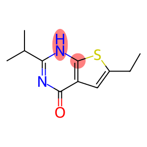 Thieno[2,3-d]pyrimidin-4(1H)-one, 6-ethyl-2-(1-methylethyl)- (9CI)