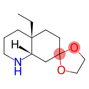 Spiro[1,3-dioxolane-2,7(1H)-quinoline], 4a-ethyloctahydro-, (4aR,8aS)- (9CI)