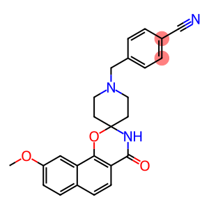 Benzonitrile, 4-[(3,4-dihydro-9-methoxy-4-oxospiro[2H-naphth[2,1-e]-1,3-oxazine-2,4'-piperidin]-1'-yl)methyl]-