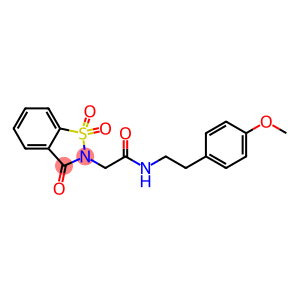 2-(1,1-dioxido-3-oxo-1,2-benzisothiazol-2(3H)-yl)-N-[2-(4-methoxyphenyl)ethyl]acetamide