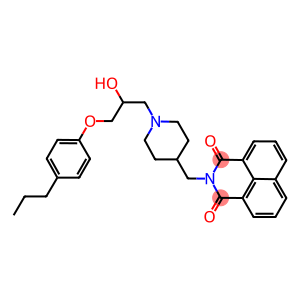 2-({1-[2-hydroxy-3-(4-propylphenoxy)propyl]piperidin-4-yl}methyl)-1H-benzo[de]isoquinoline-1,3(2H)-dione