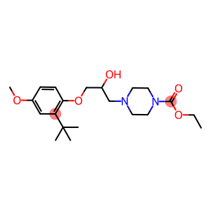 ethyl 4-[3-(2-tert-butyl-4-methoxyphenoxy)-2-hydroxypropyl]-1-piperazinecarboxylate