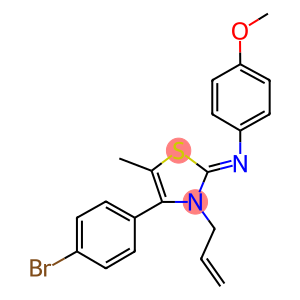 N-(3-allyl-4-(4-bromophenyl)-5-methyl-1,3-thiazol-2(3H)-ylidene)-N-(4-methoxyphenyl)amine