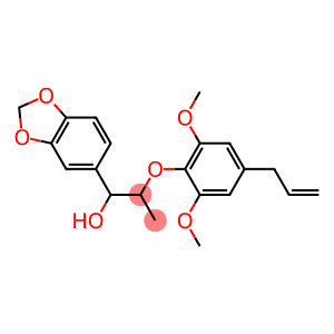 1,3-Benzodioxole-5-methanol, α-[1-[2,6-dimethoxy-4-(2-propen-1-yl)phenoxy]ethyl]-