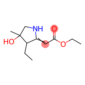 Acetic acid, 2-(3-ethyl-4-hydroxy-4-methyl-2-pyrrolidinylidene)-, ethyl ester