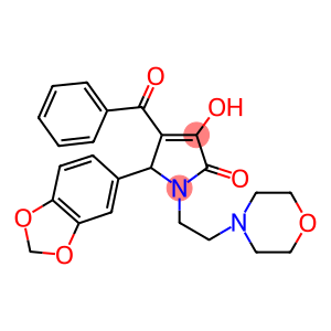 5-(1,3-benzodioxol-5-yl)-4-benzoyl-3-hydroxy-1-(2-morpholin-4-ylethyl)-1,5-dihydro-2H-pyrrol-2-one