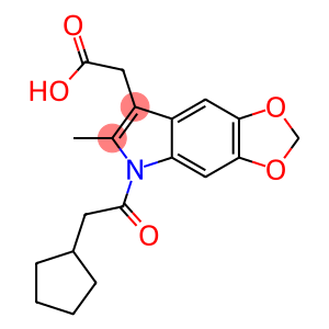 5-(Cyclopentylacetyl)-6-methyl-5H-1,3-dioxolo[4,5-f]indole-7-acetic acid