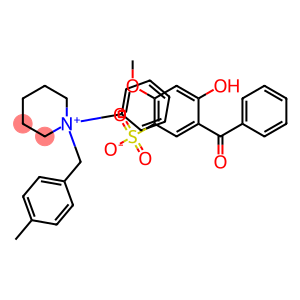 1-[(4-methylphenyl)methyl]-1-phenylpiperidin-1-ium 5-benzoyl-4-hydroxy-2-methoxybenzene-1-sulfonate