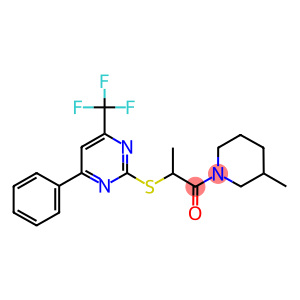 1-methyl-2-(3-methyl-1-piperidinyl)-2-oxoethyl 4-phenyl-6-(trifluoromethyl)-2-pyrimidinyl sulfide