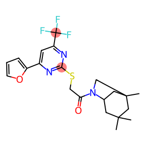4-(2-furyl)-6-(trifluoromethyl)-2-pyrimidinyl 2-oxo-2-(1,3,3-trimethyl-6-azabicyclo[3.2.1]oct-6-yl)ethyl sulfide