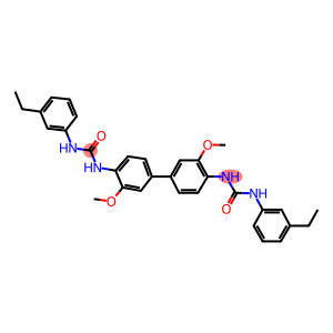 4,4'-bis{[(3-ethylanilino)carbonyl]amino}-3,3'-dimethoxy-1,1'-biphenyl