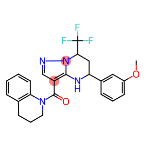 3-[3-(3,4-dihydro-1(2H)-quinolinylcarbonyl)-7-(trifluoromethyl)-4,5,6,7-tetrahydropyrazolo[1,5-a]pyrimidin-5-yl]phenyl methyl ether