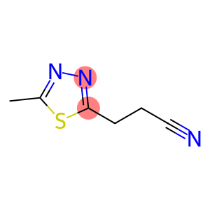 1,3,4-Thiadiazole-2-propanenitrile,  5-methyl-