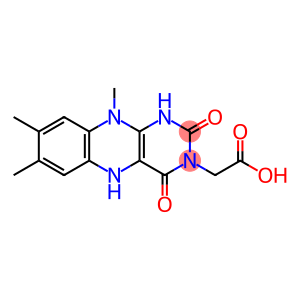 Benzo[g]pteridine-3(2H)-acetic acid, 1,4,5,10-tetrahydro-7,8,10-trimethyl-2,4-dioxo-