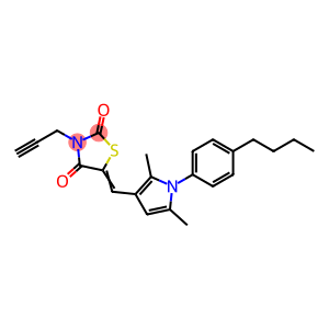 2,4-Thiazolidinedione, 5-[[1-(4-butylphenyl)-2,5-dimethyl-1H-pyrrol-3-yl]methylene]-3-(2-propyn-1-yl)-