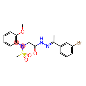 N-(2-{2-[1-(3-bromophenyl)ethylidene]hydrazino}-2-oxoethyl)-N-(2-methoxyphenyl)methanesulfonamide