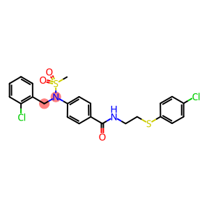 4-[(2-chlorobenzyl)(methylsulfonyl)amino]-N-{2-[(4-chlorophenyl)sulfanyl]ethyl}benzamide