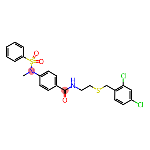 N-{2-[(2,4-dichlorobenzyl)sulfanyl]ethyl}-4-[methyl(phenylsulfonyl)amino]benzamide