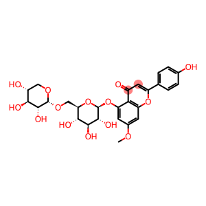 2-(4-羟基苯基)-7-甲氧基-5-[(6-O-ALPHA-D-吡喃木糖基-BETA-D-吡喃葡萄糖基)氧基]-4H-1-苯并吡喃-4-酮