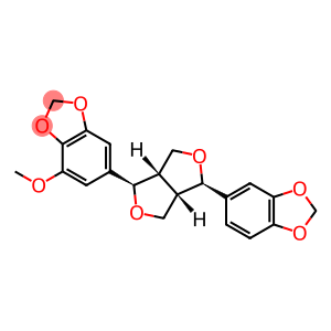 1,3-Benzodioxole, 6-[4-(1,3-benzodioxol-5-yl)tetrahydro-1H,3H-furo[3,4-c]furan-1-yl]-4-methoxy-, [1S-(1α,3aα,4α,6aα)]- (9CI)